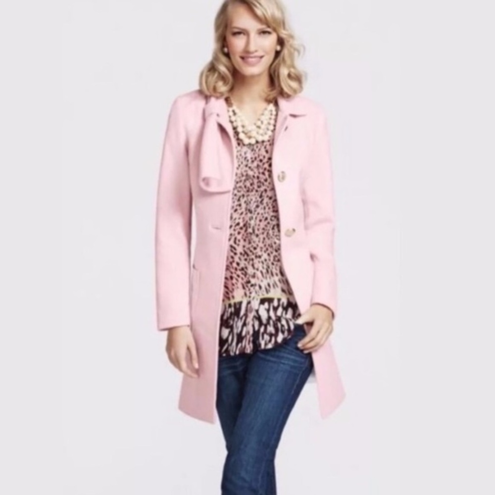 CABI Pink bow coat